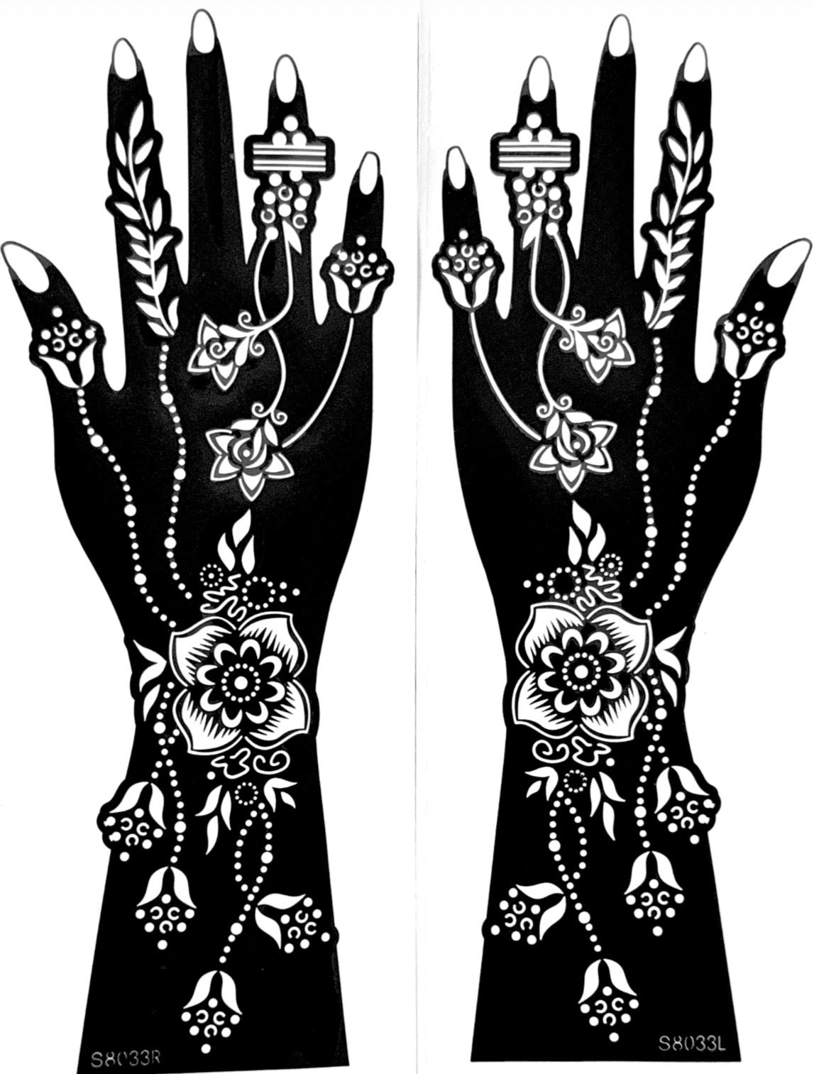 Henna Stencil S8033