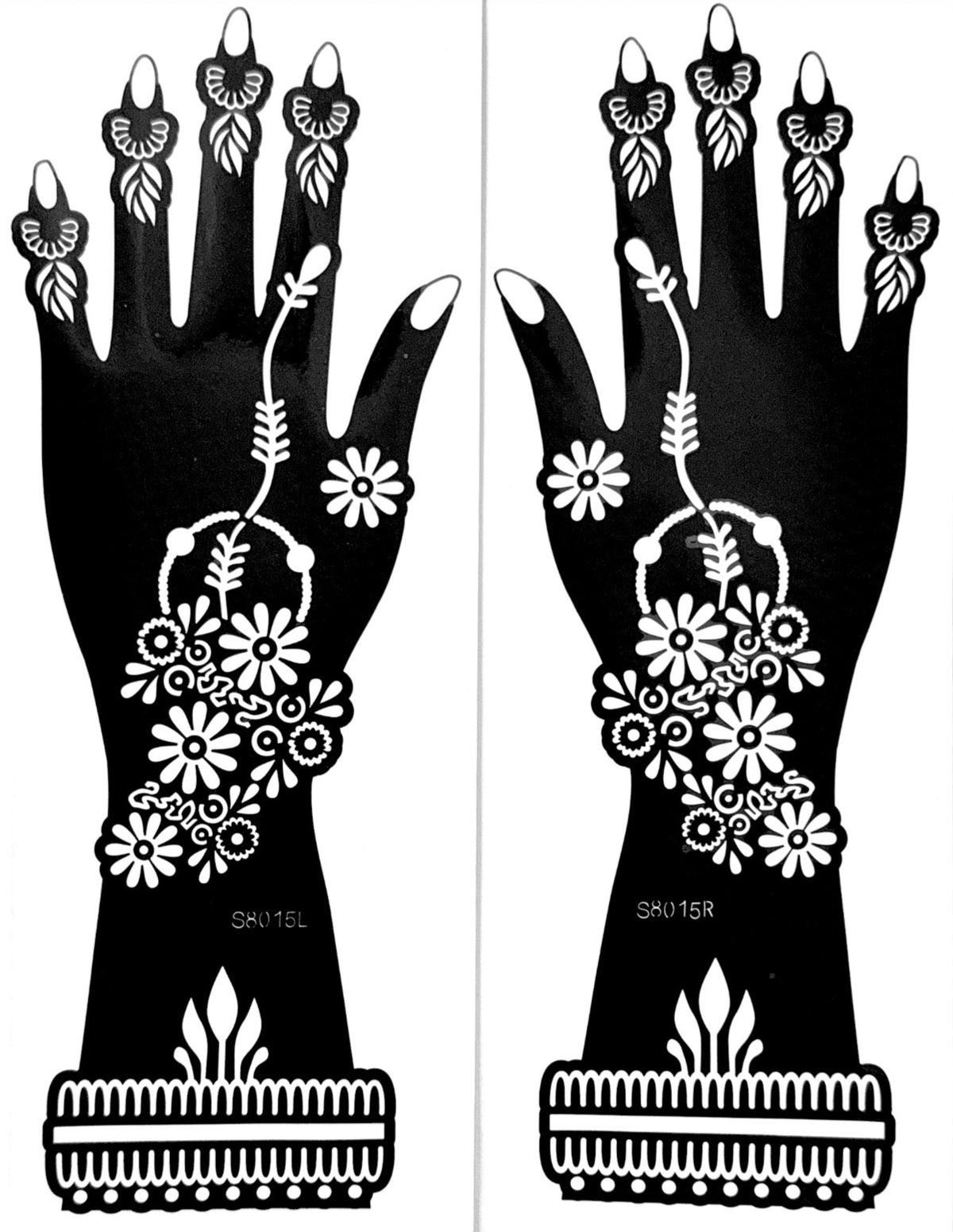 Henna Stencil S8015