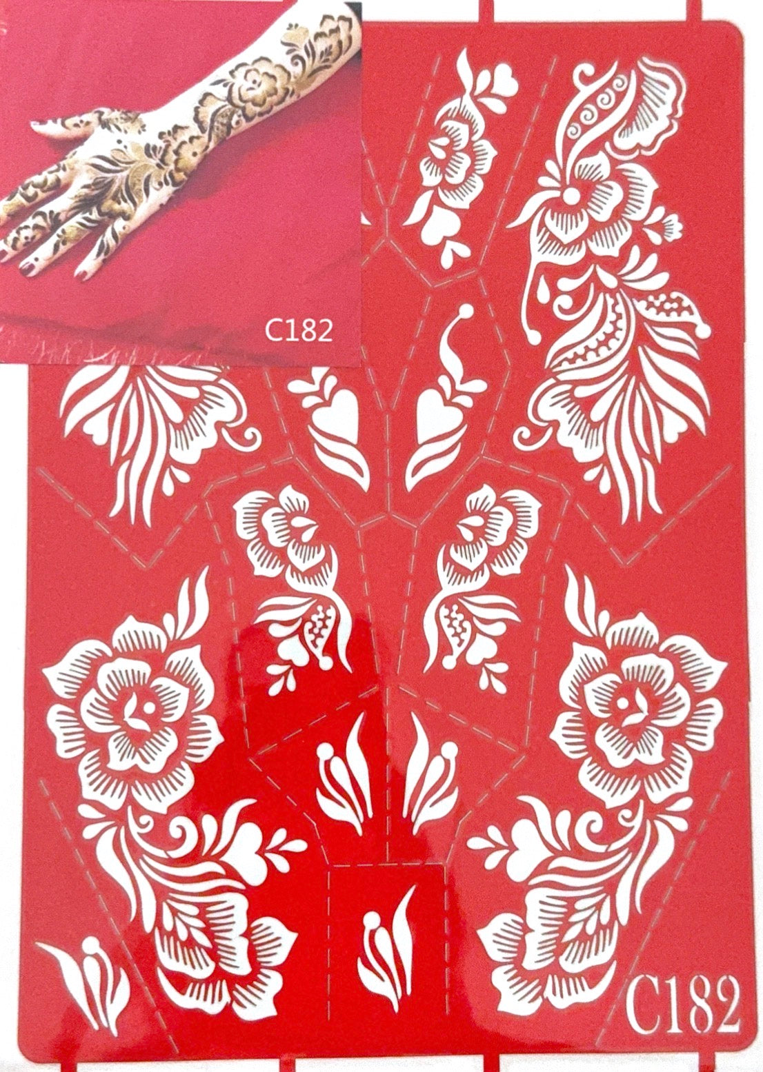 Henna Stencil C182
