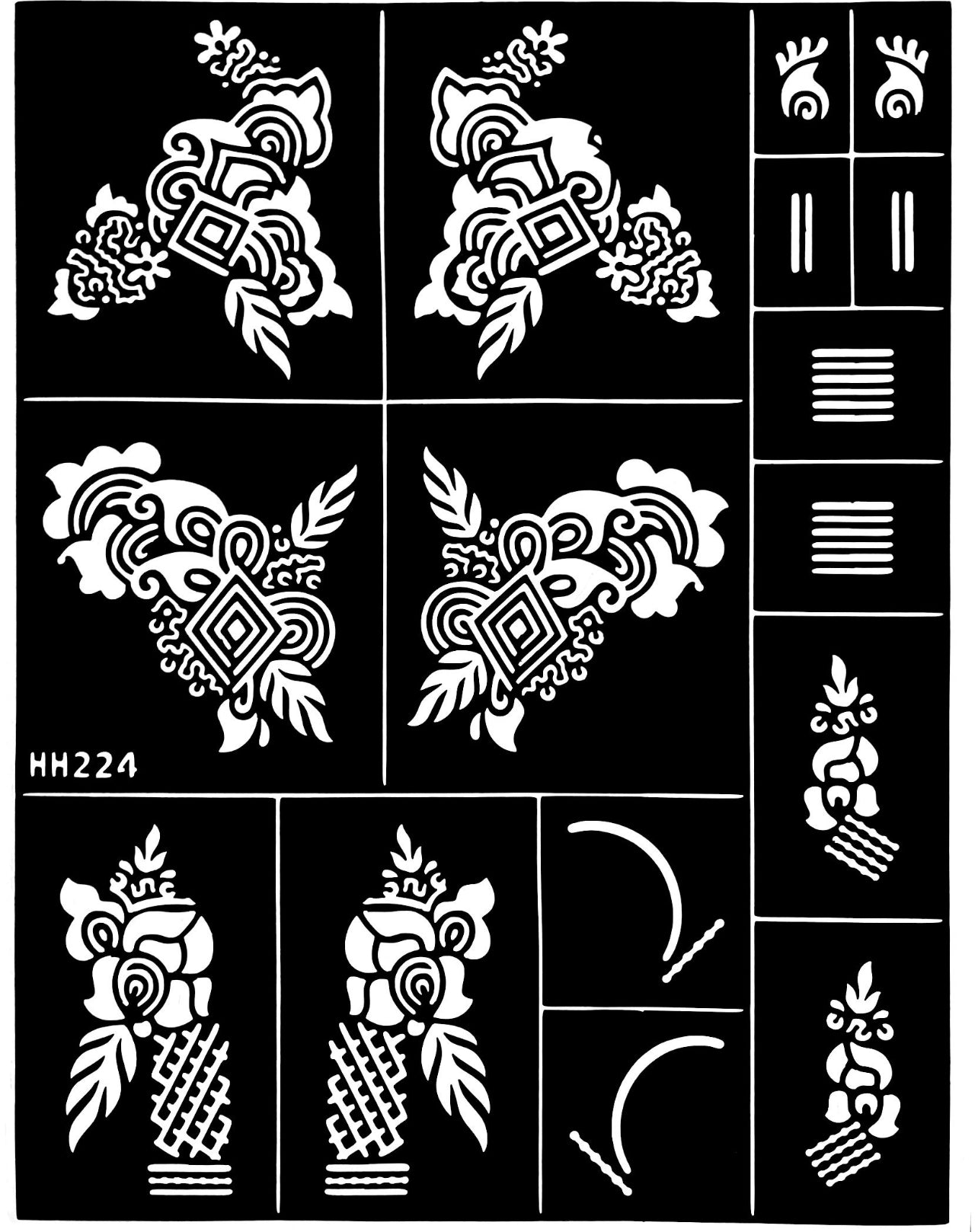 Henna stencil Elvoir