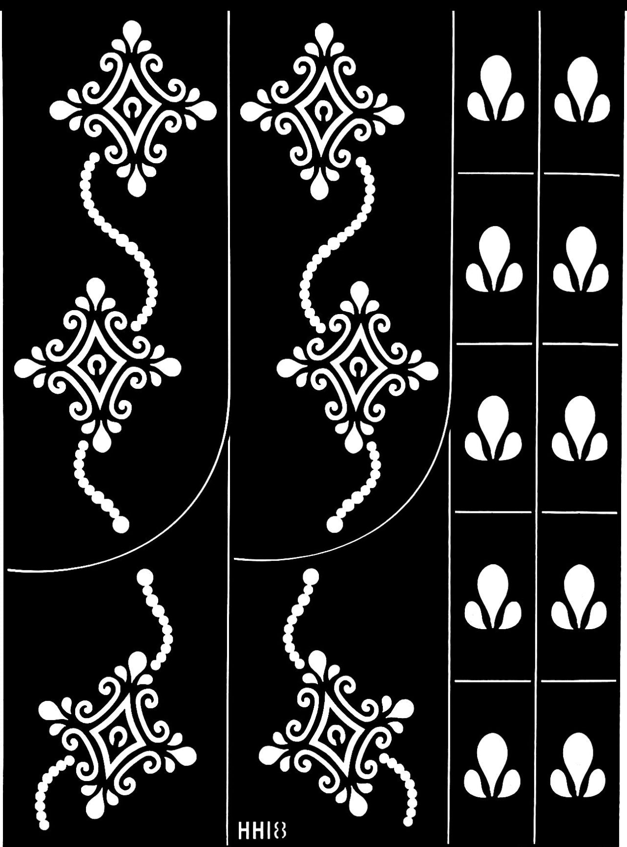 Henna Stencil HH18