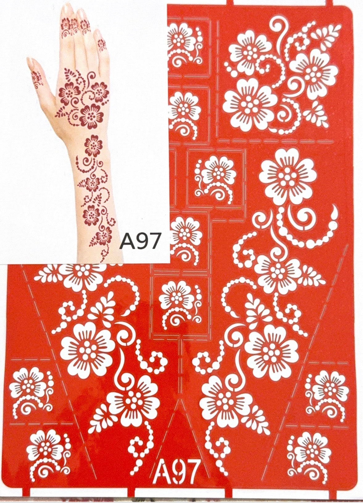 Henna Stencil A97