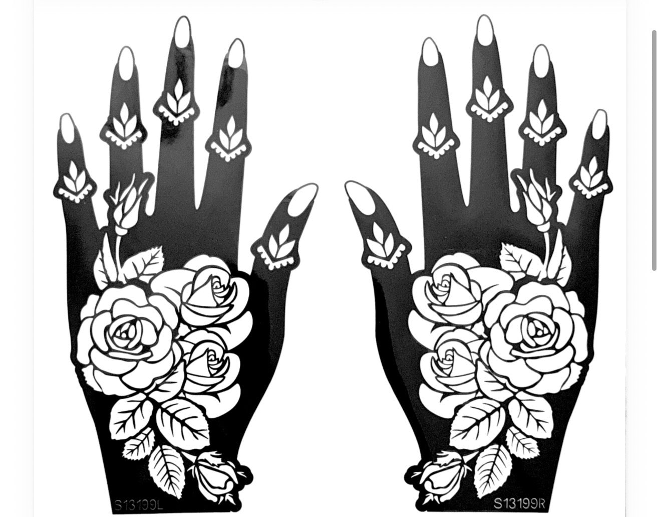 Henna Stencil S13199
