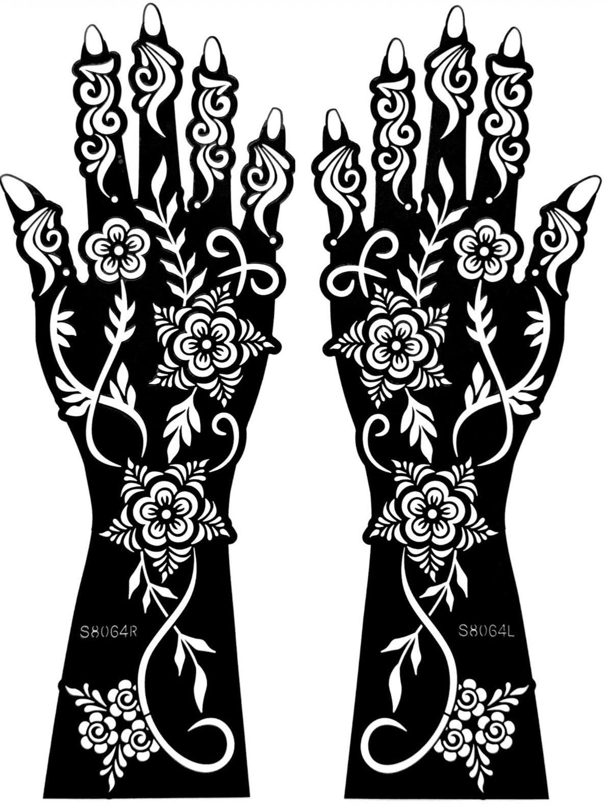 Henna Stencil S8064