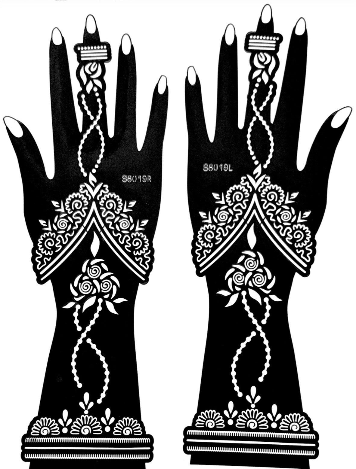 Henna Stencil S8019