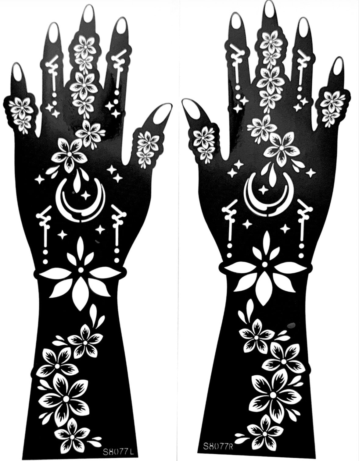 Henna Stencil S8077