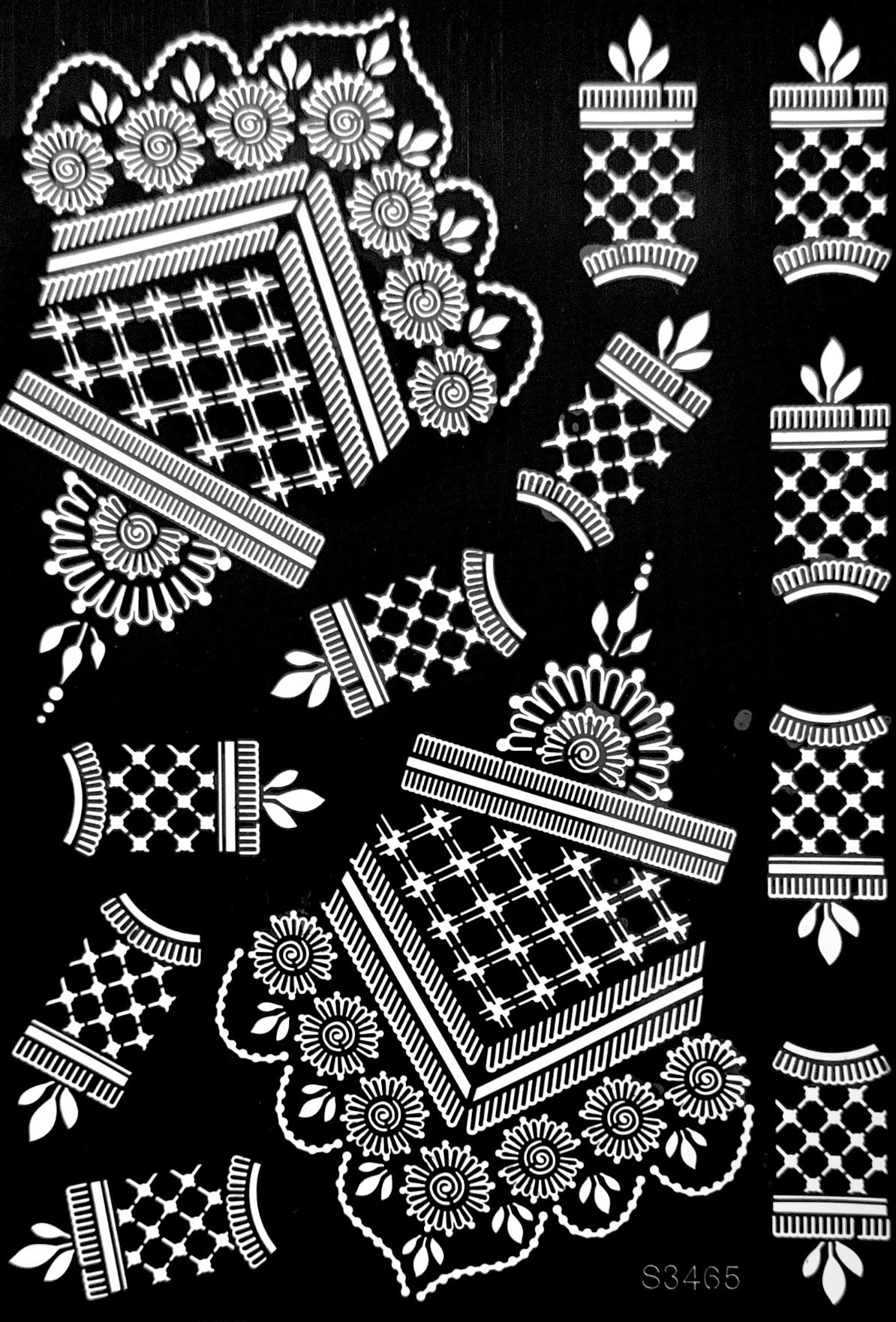 Henna Stencil S3465