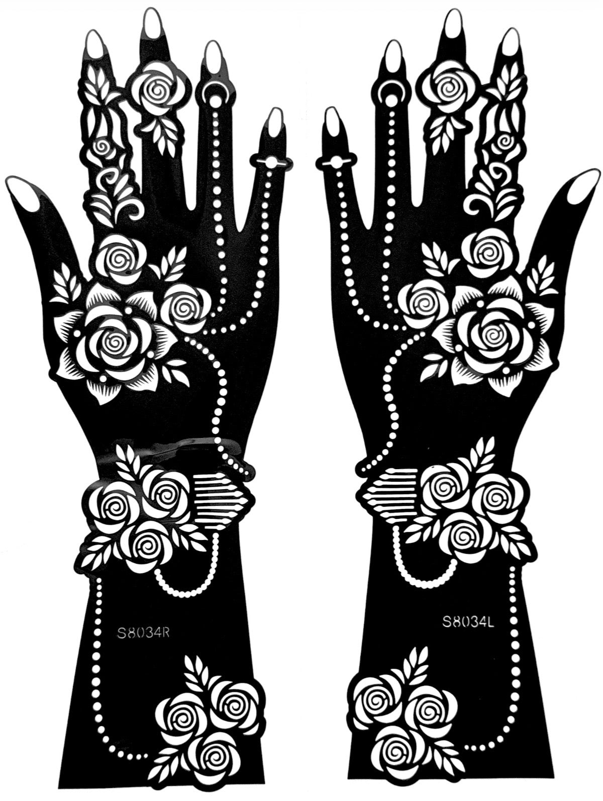 Henna Stencil S8034