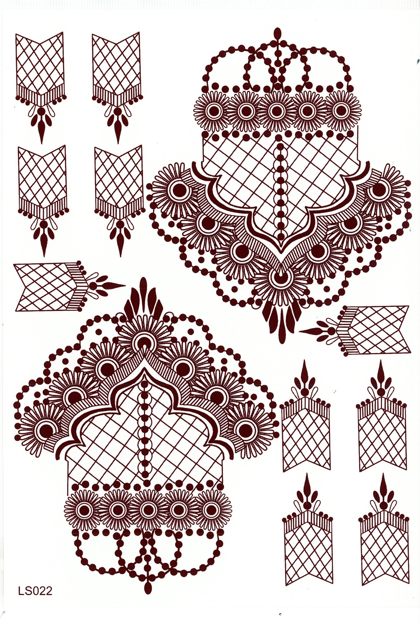 Helix Red Henna Sticker