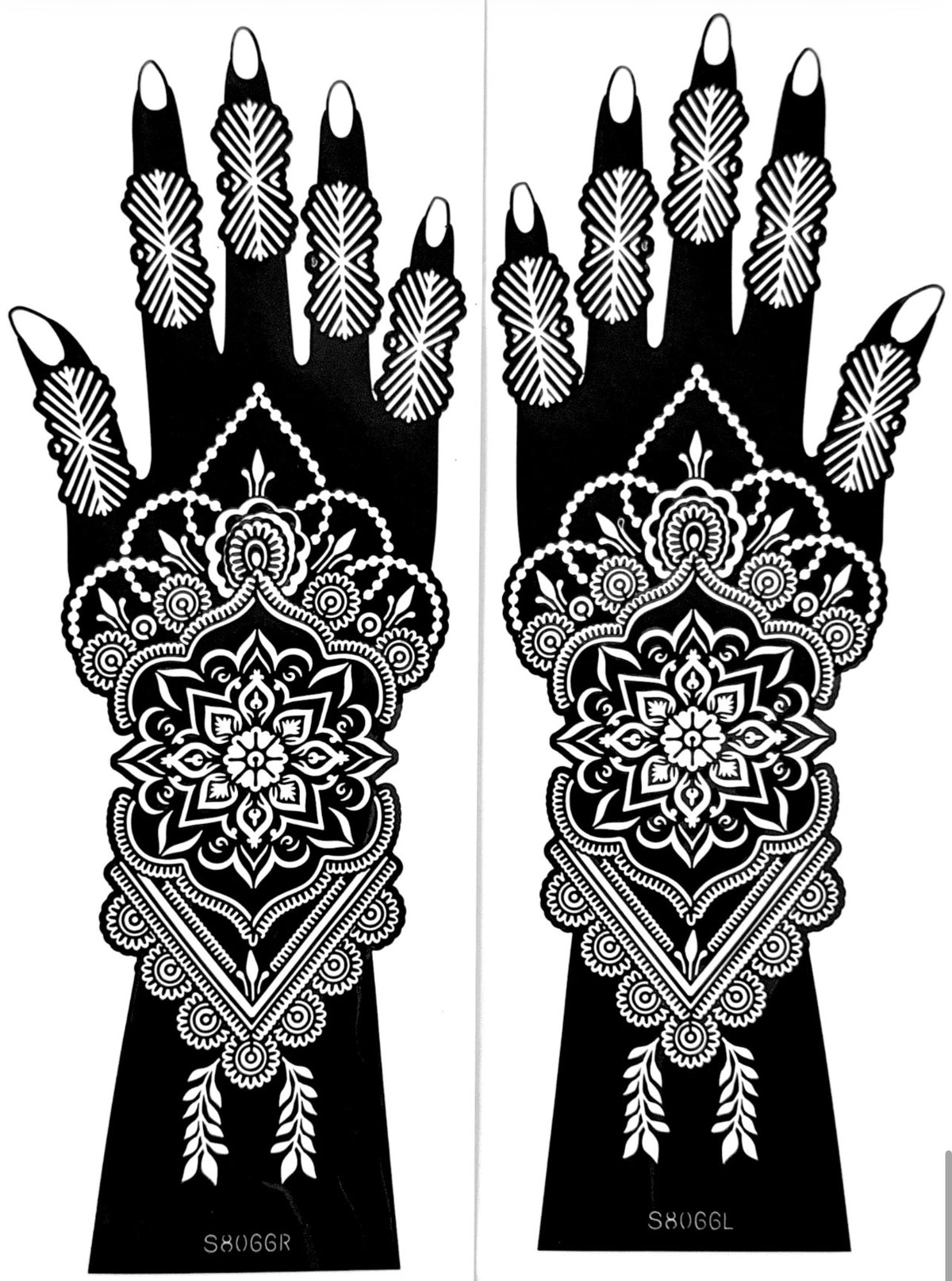 Henna Stencil S8066