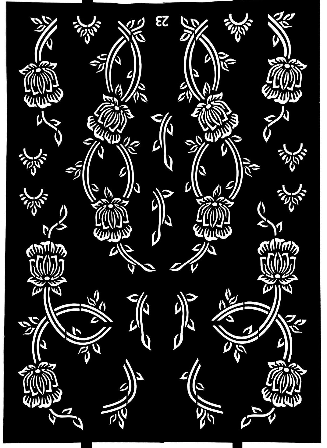 Roses Henna Stencil