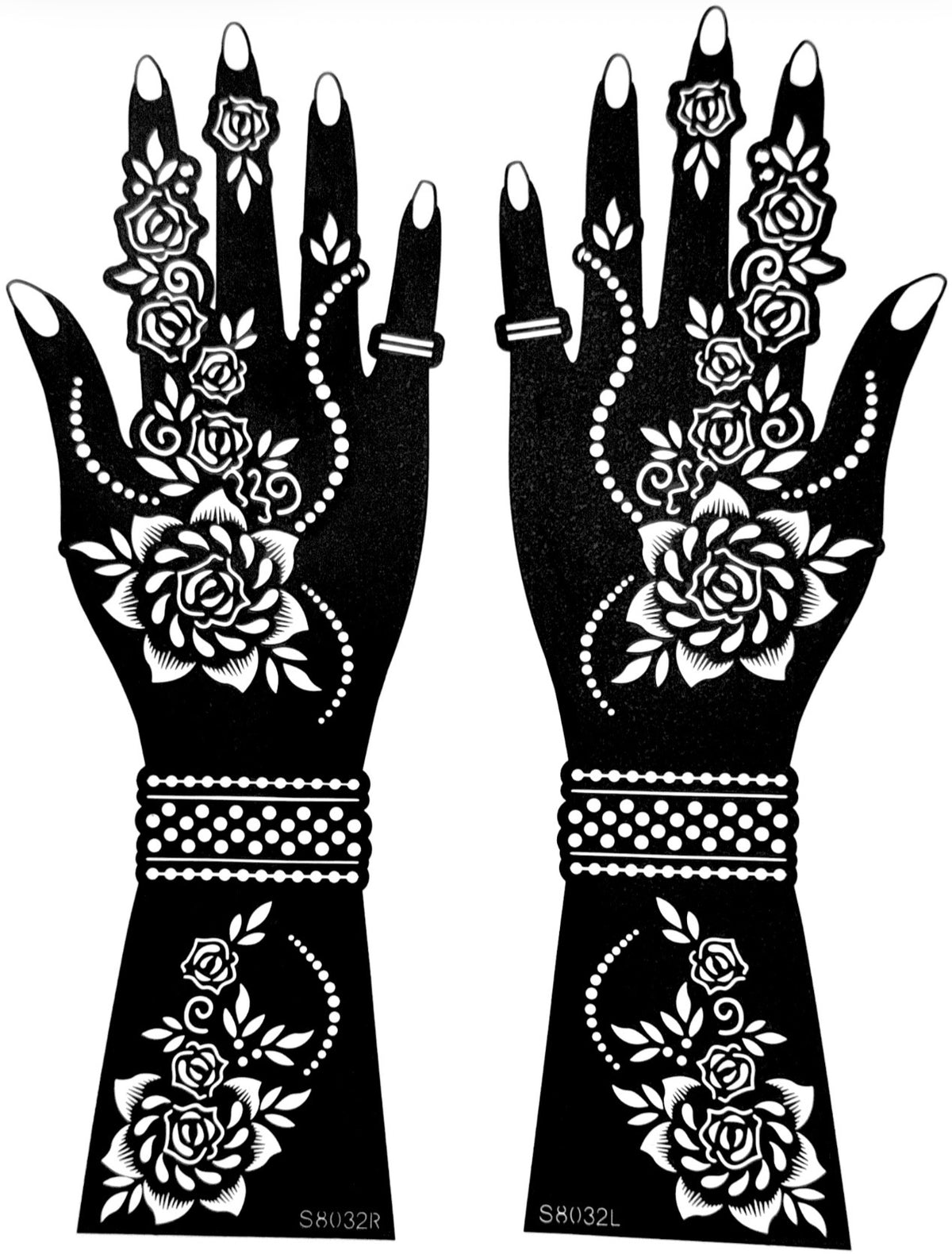 Henna Stencil S8032
