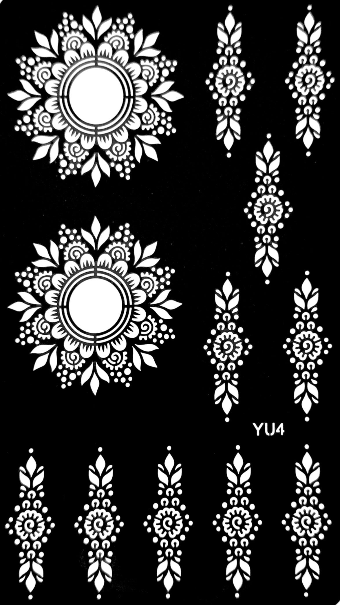 Henna stencil YU4