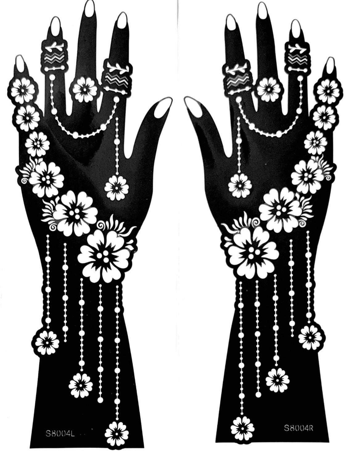Henna Stencil S8004
