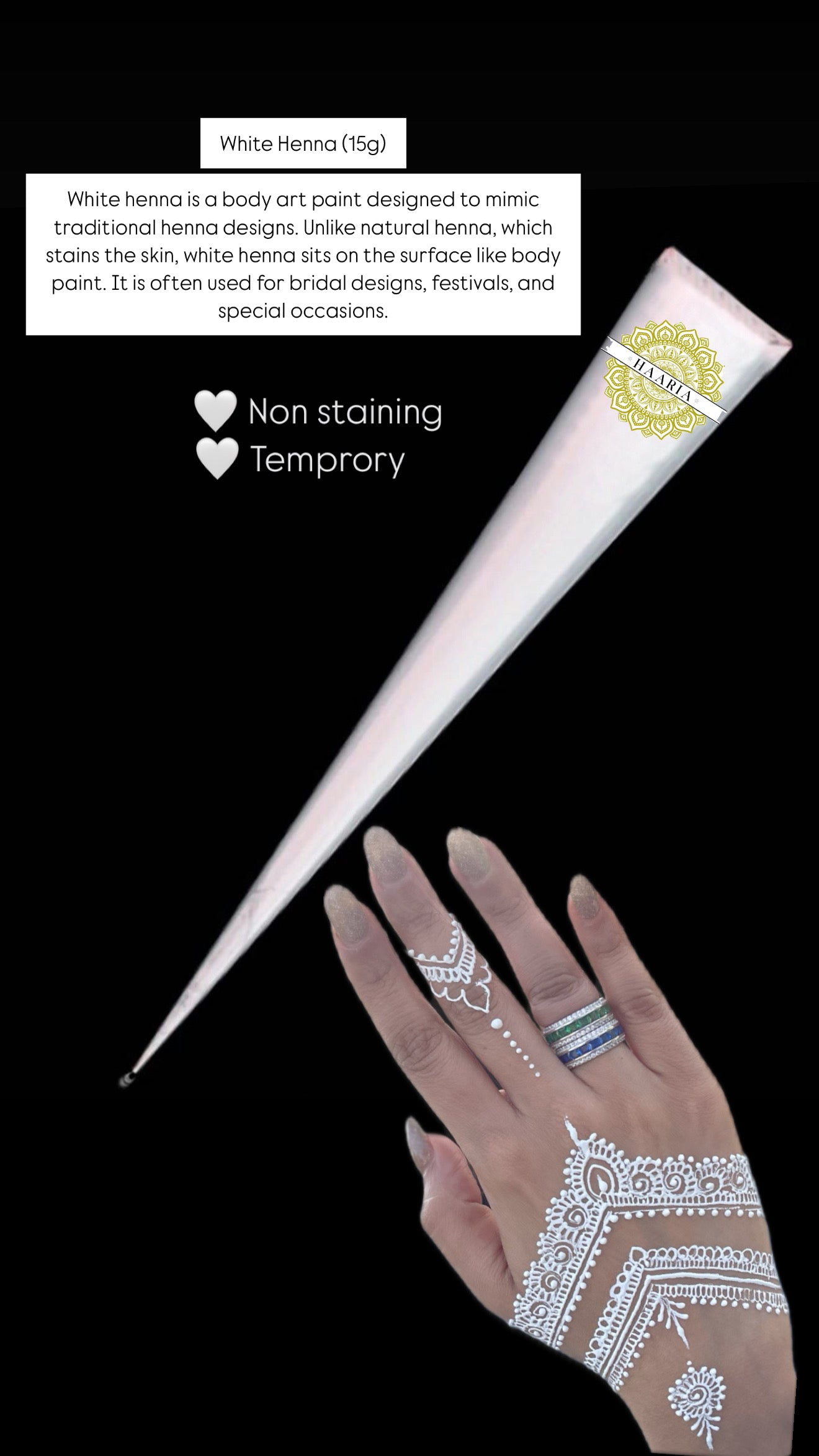 White Henna Cone