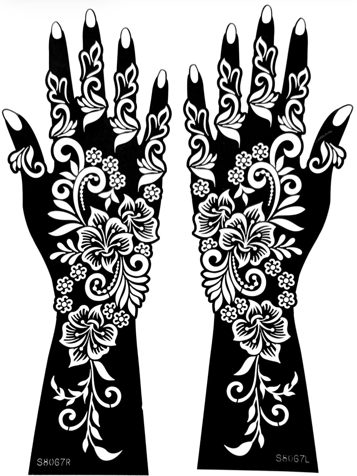 Henna stencil S8067