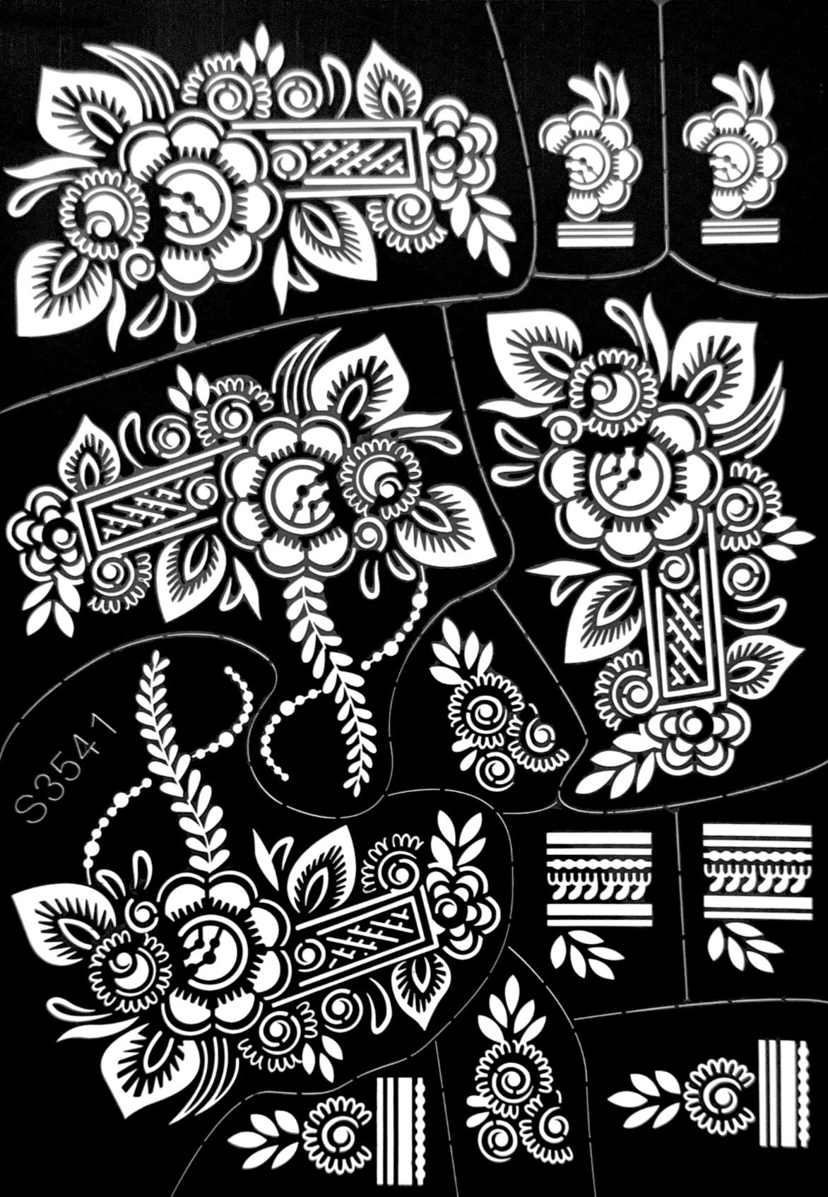 Henna Stencil S3541