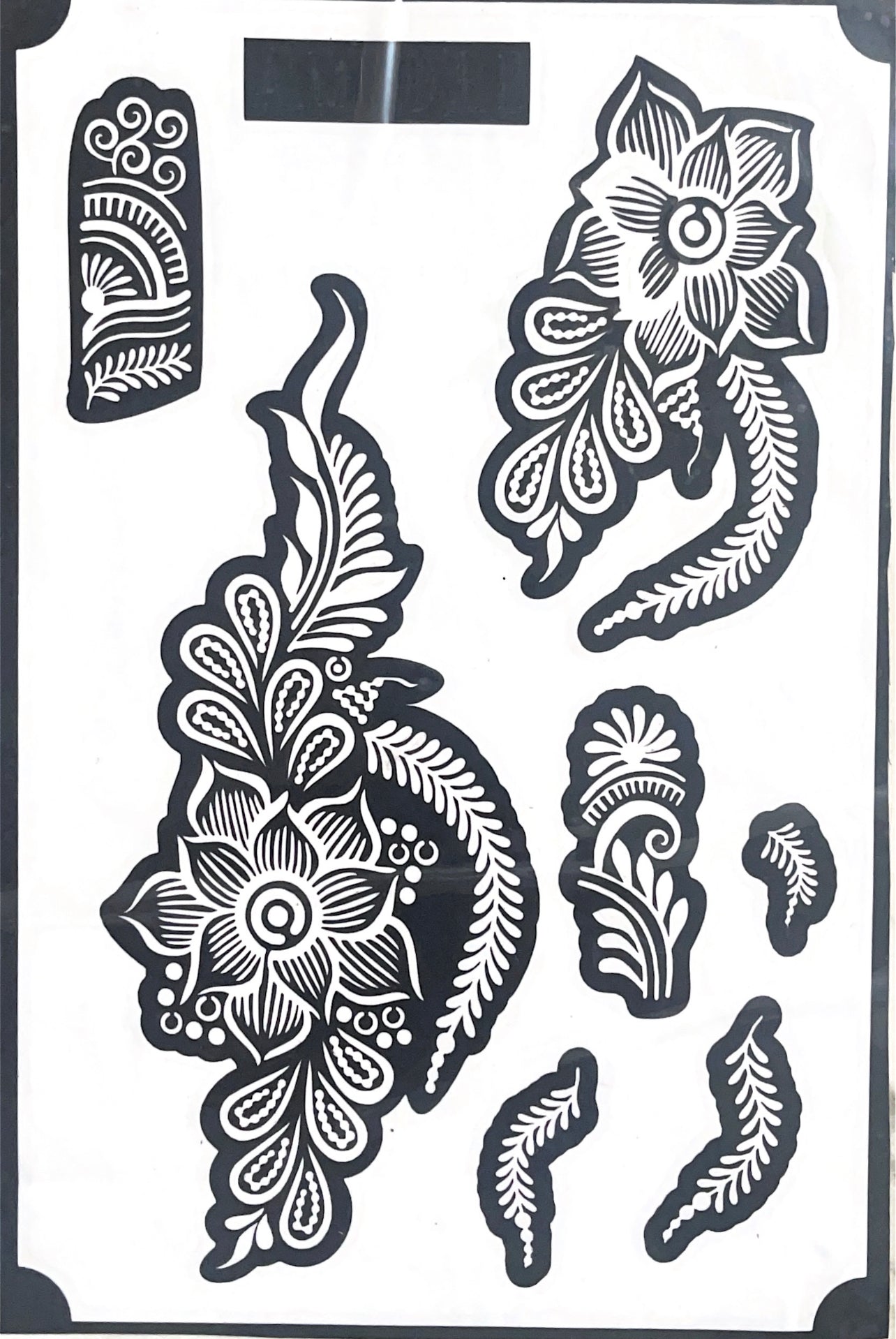 Henna Stencil Coral