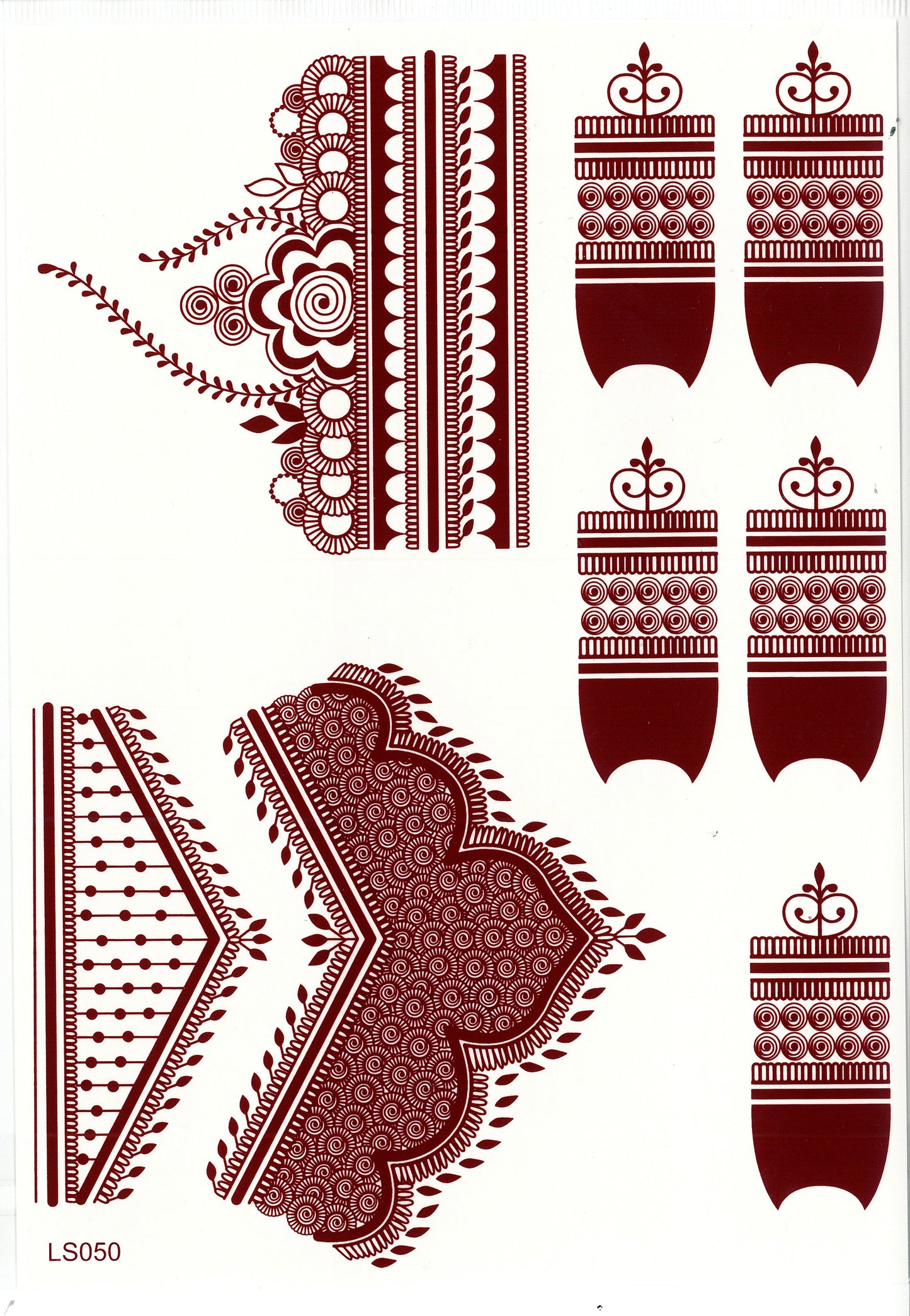 Stellar Red Henna Sticker