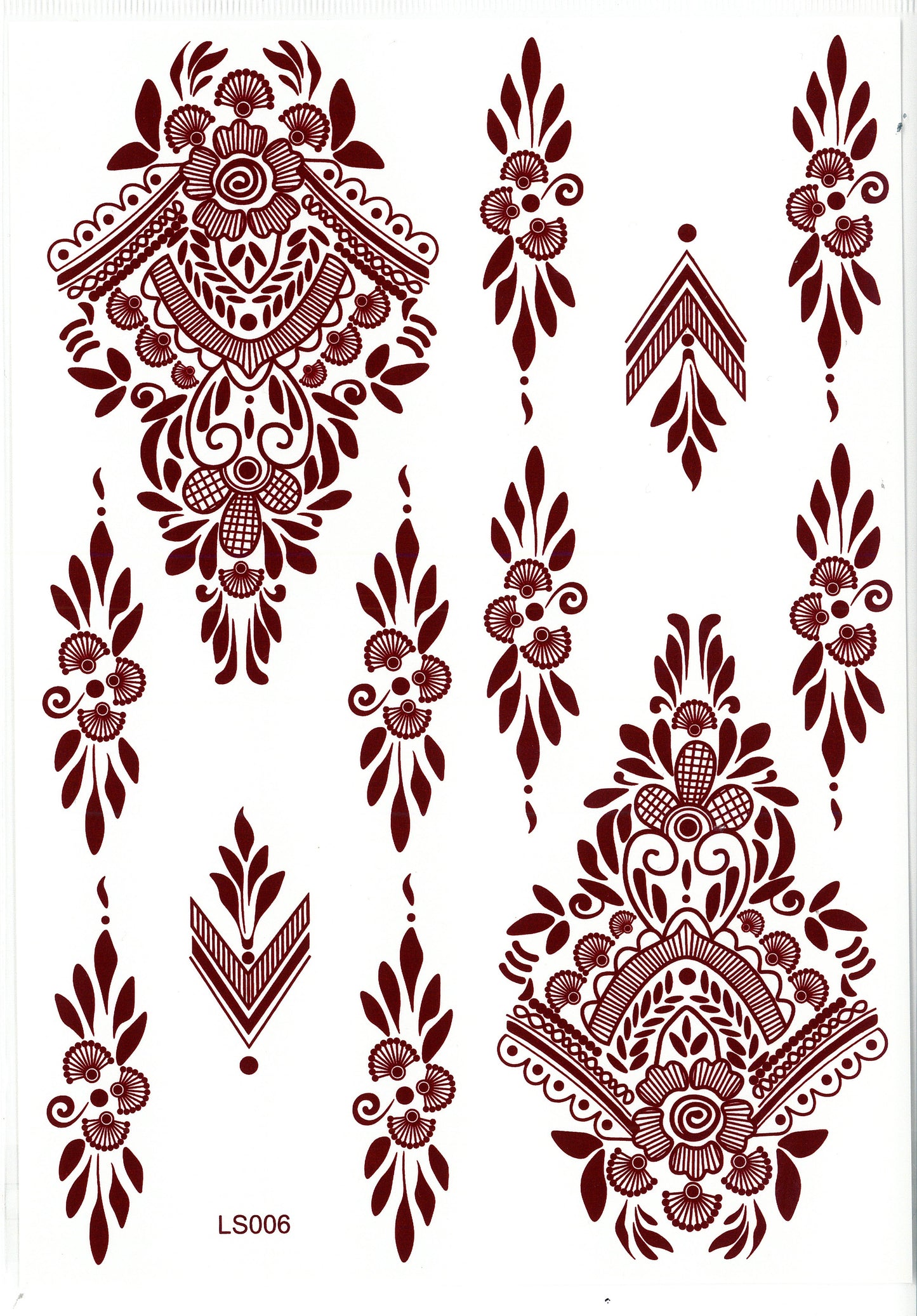 Elixer red henna sticker