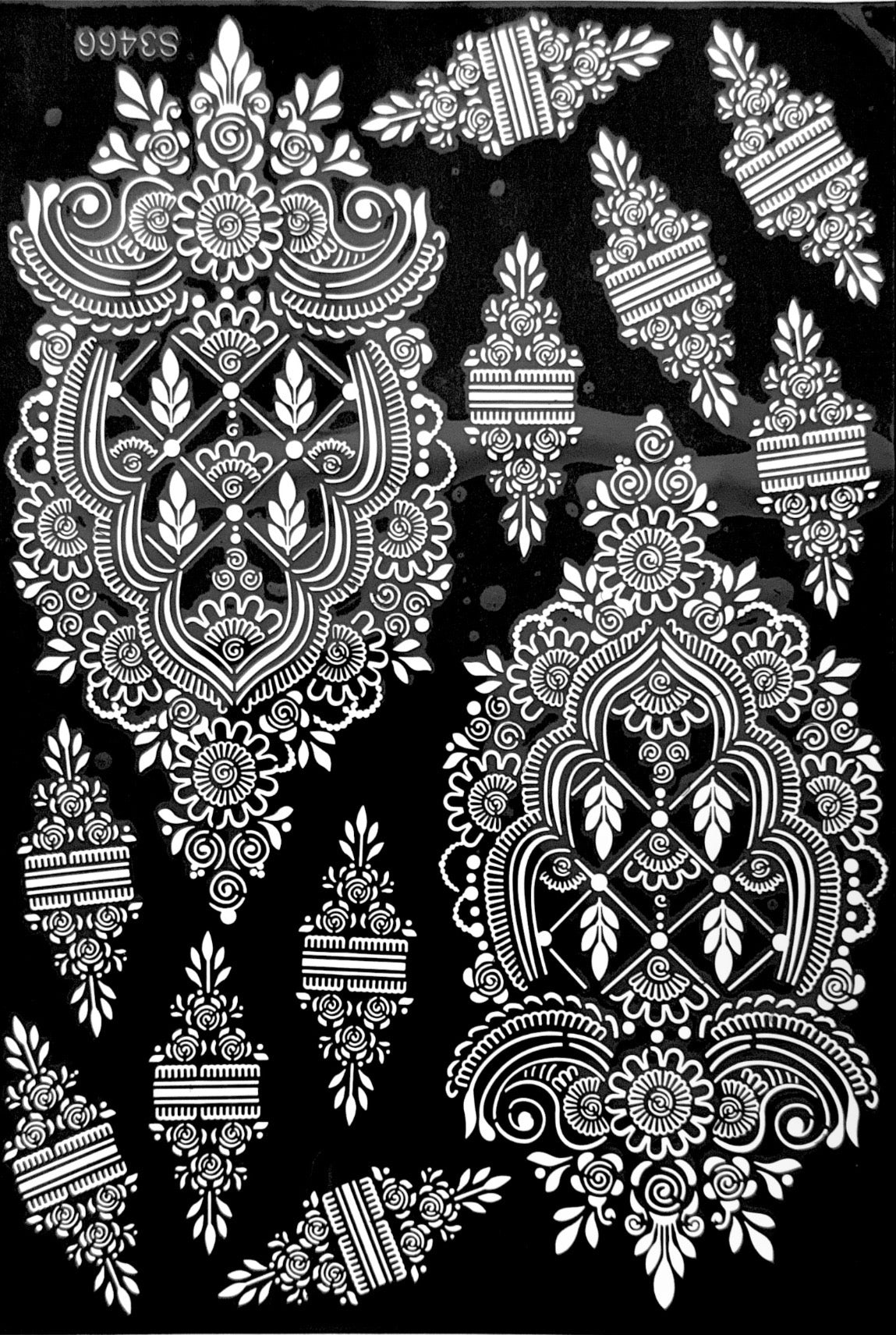 Henna Stencil S3466
