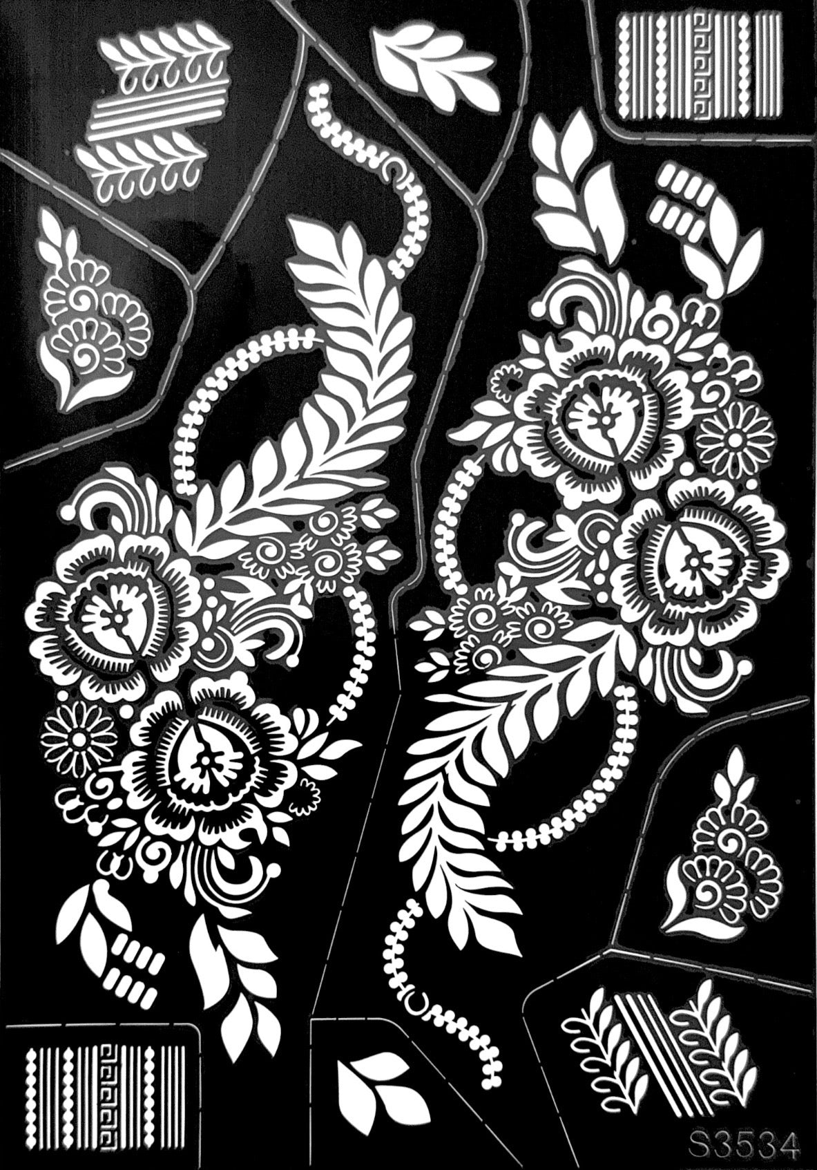 Henna Stencil S3534