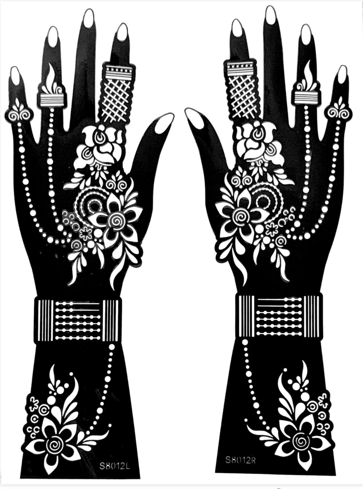 Henna Stencil S8012