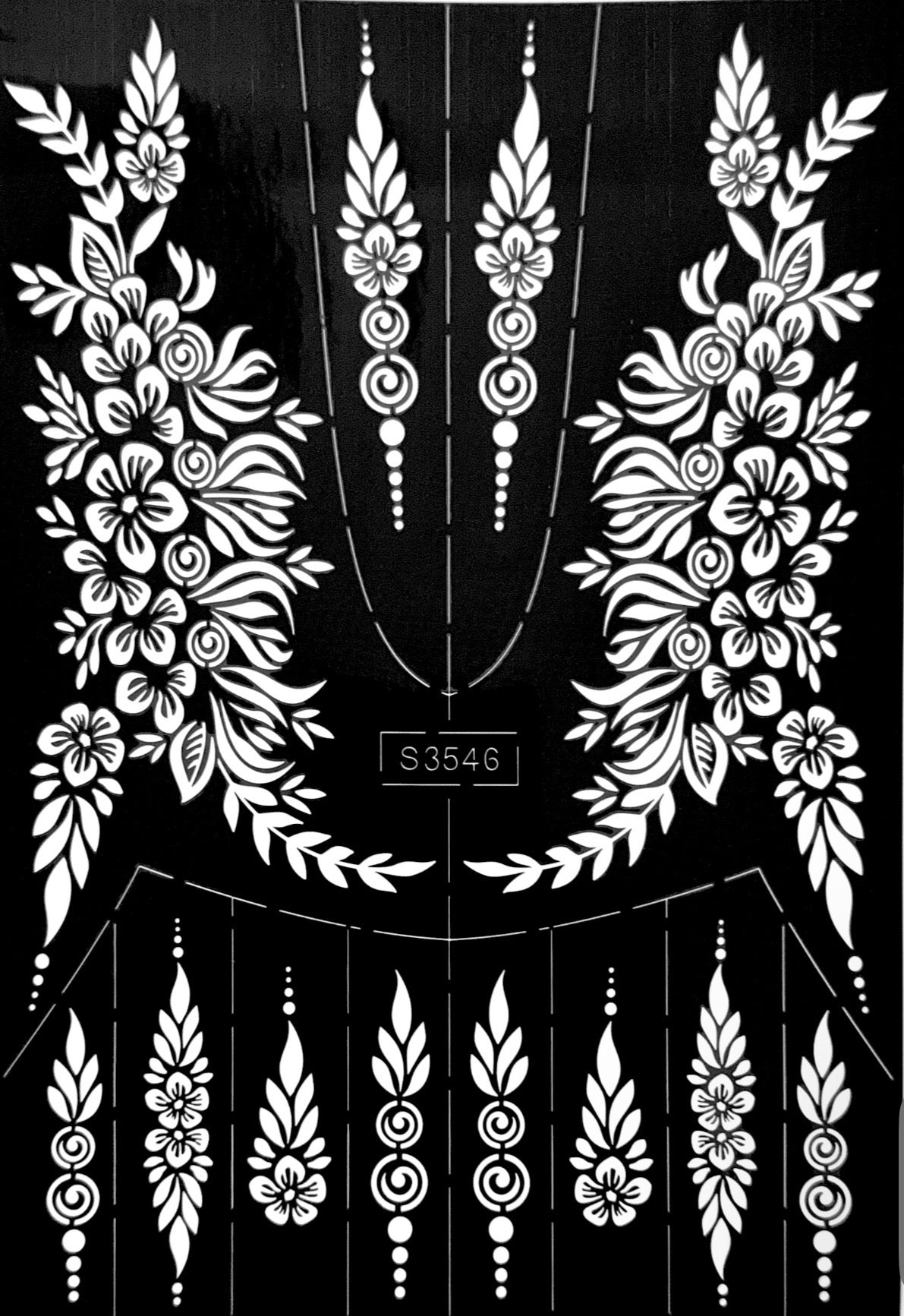Henna Stencil S3546