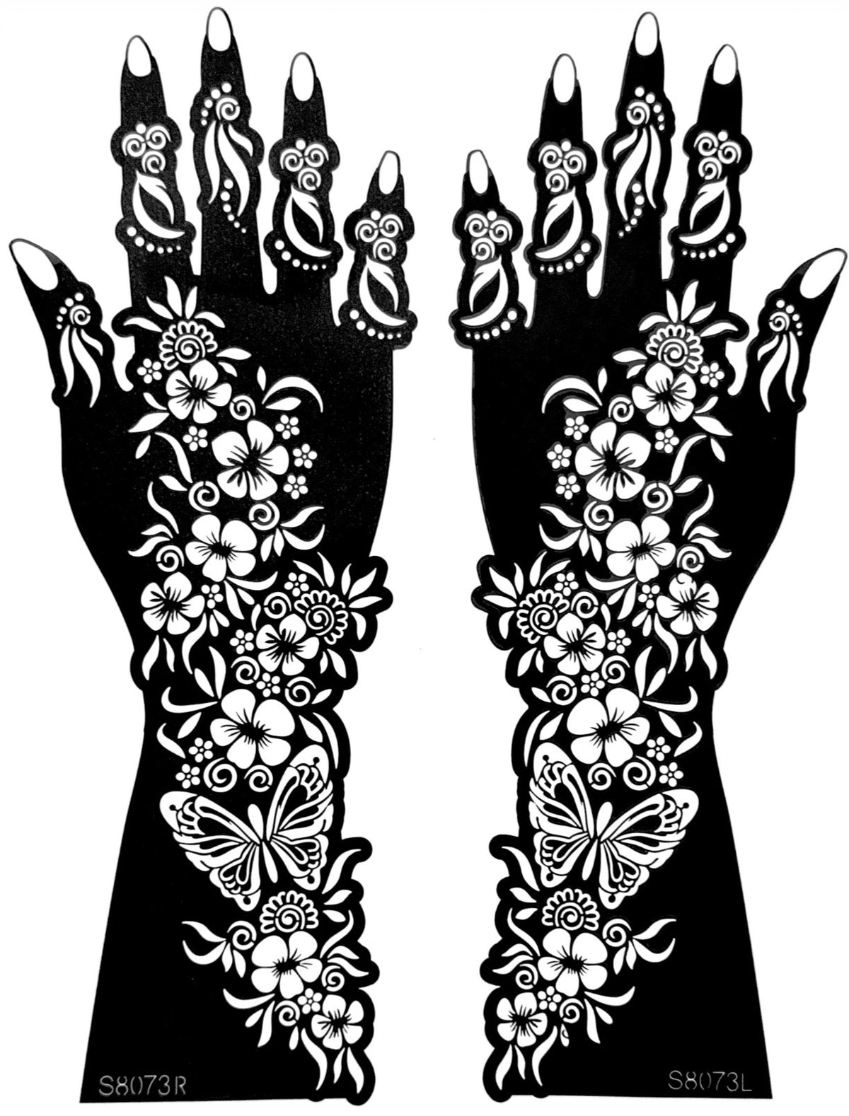 Henna Stencil S8073