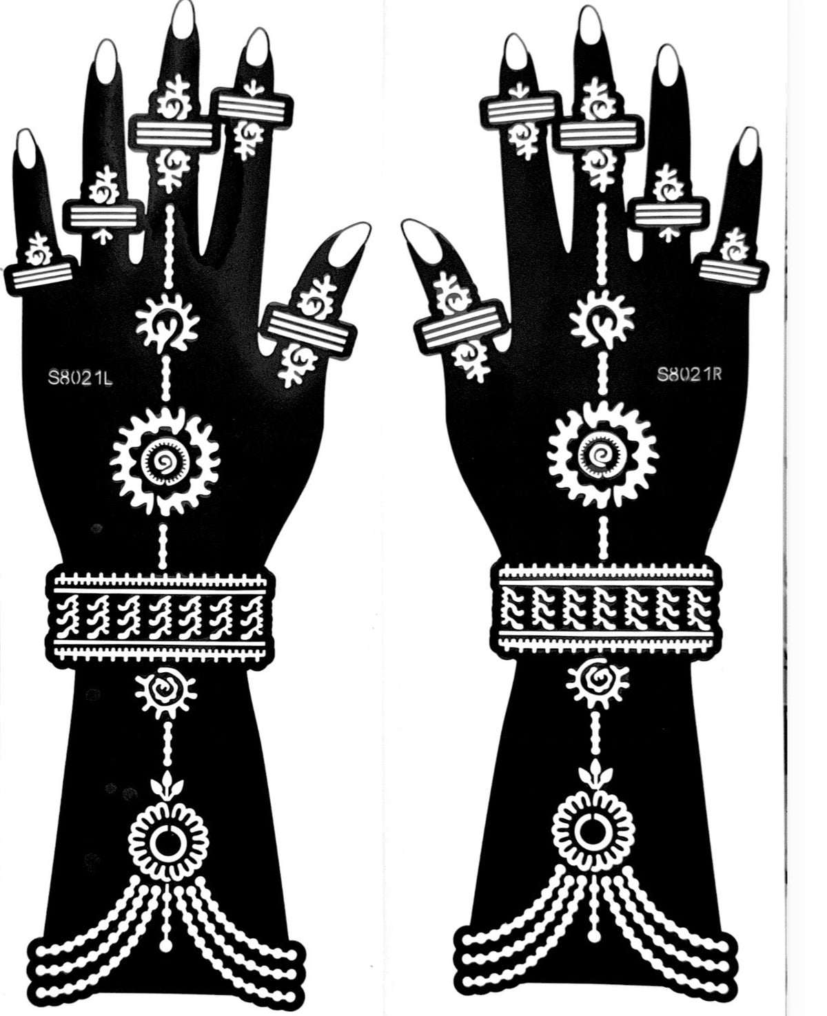 Henna Stencil S8021