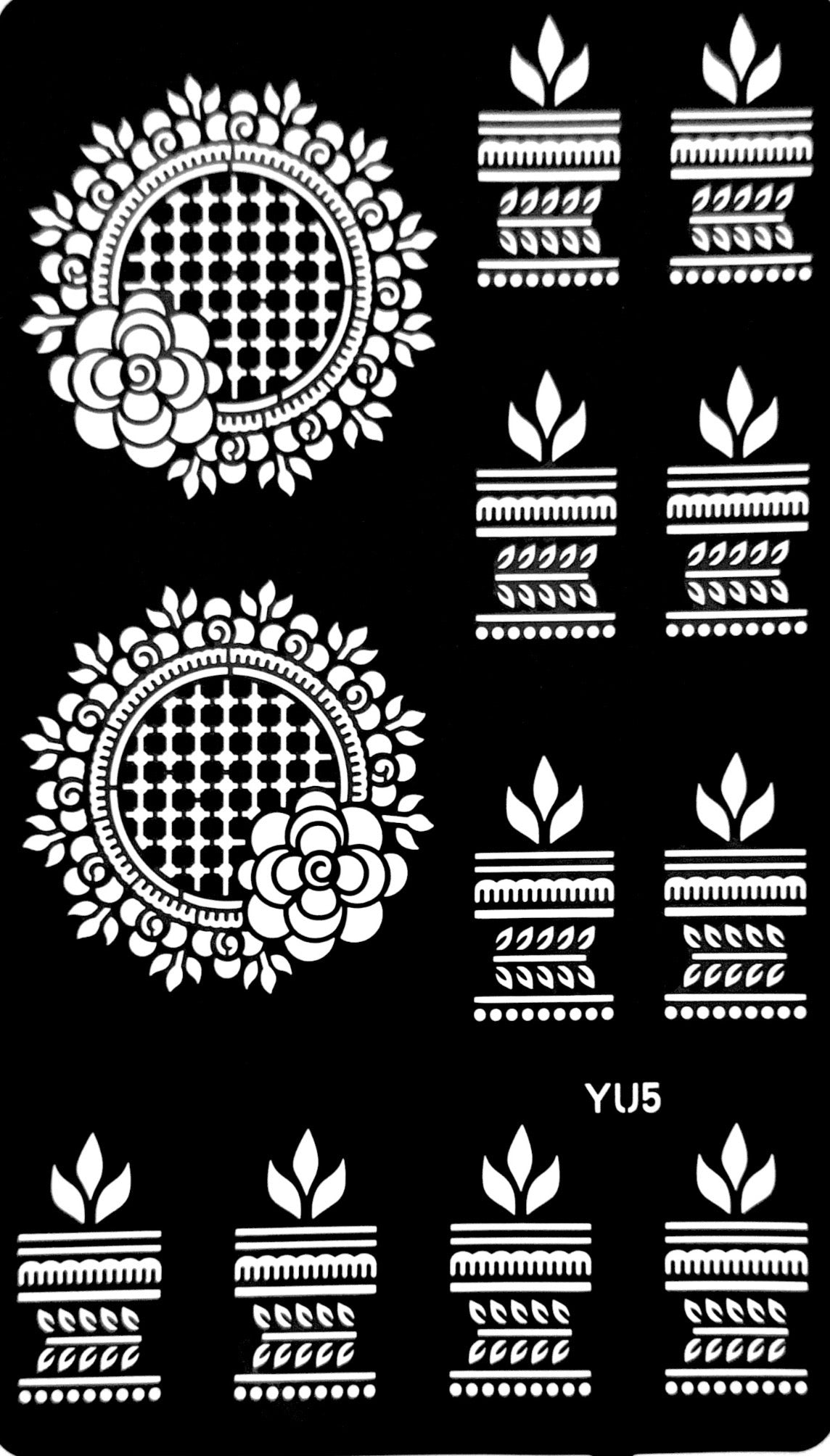 Henna stencil YU5