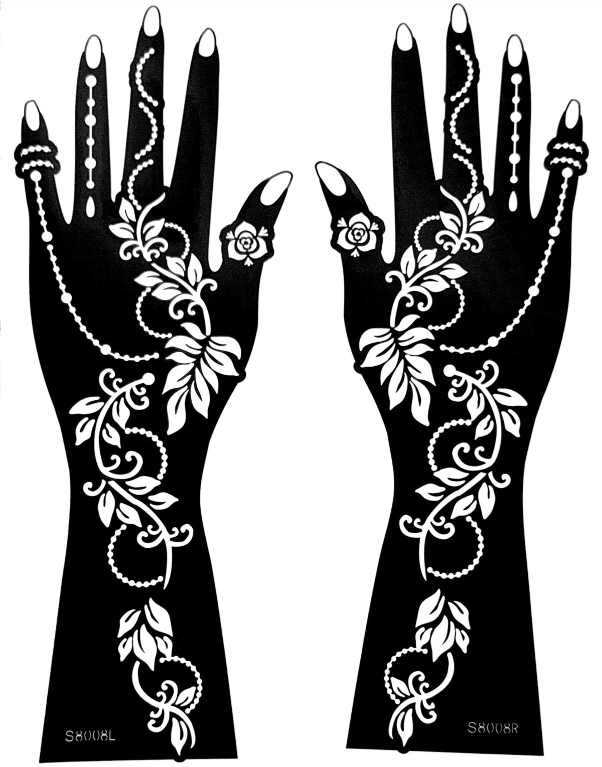Henna Stencil S8008