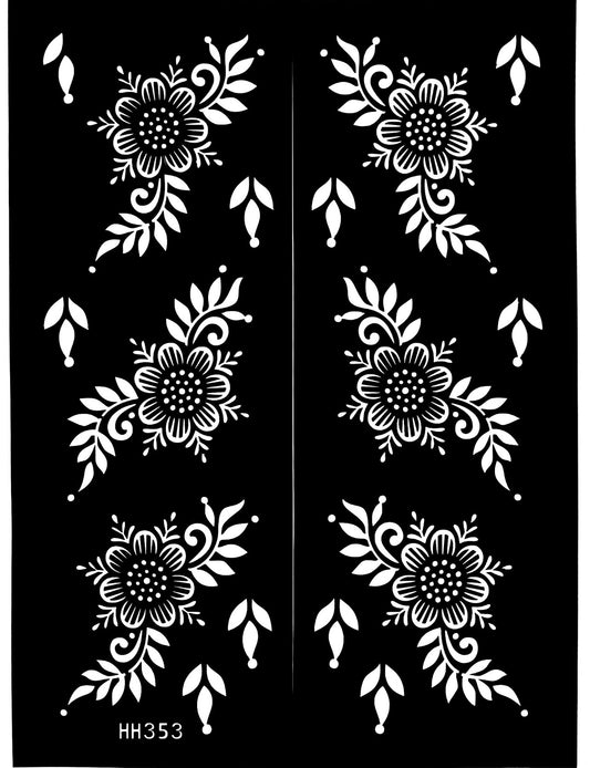Henna Stencil Sunflower