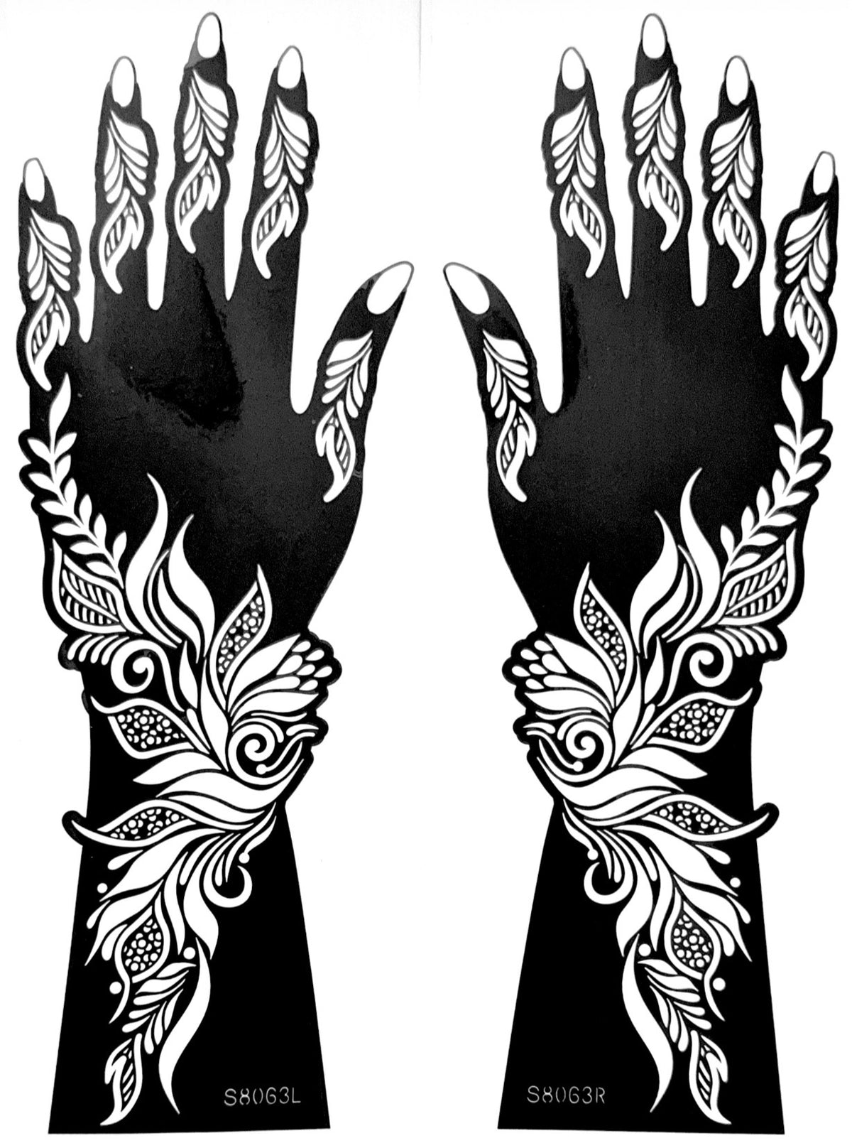 Henna Stencil S8063