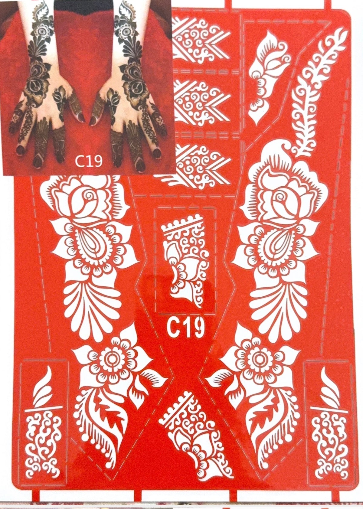 Henna Stencil C19