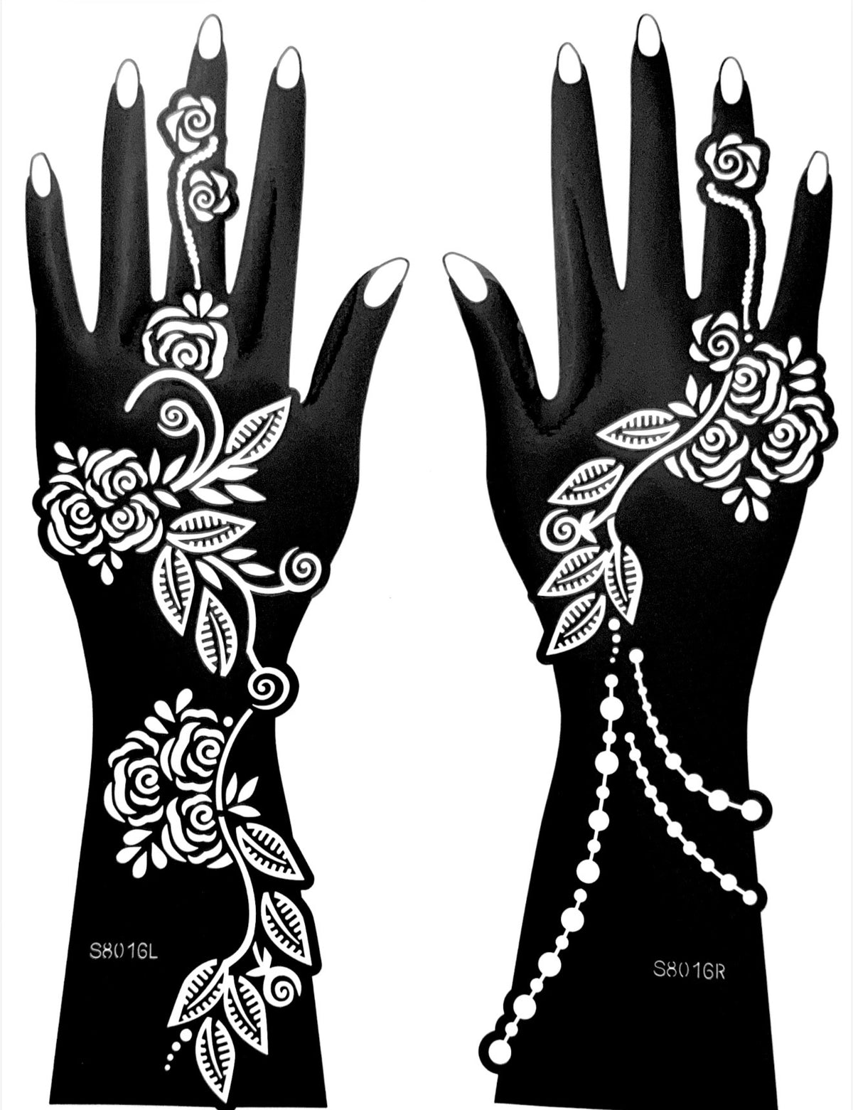 Henna Stencil S8016