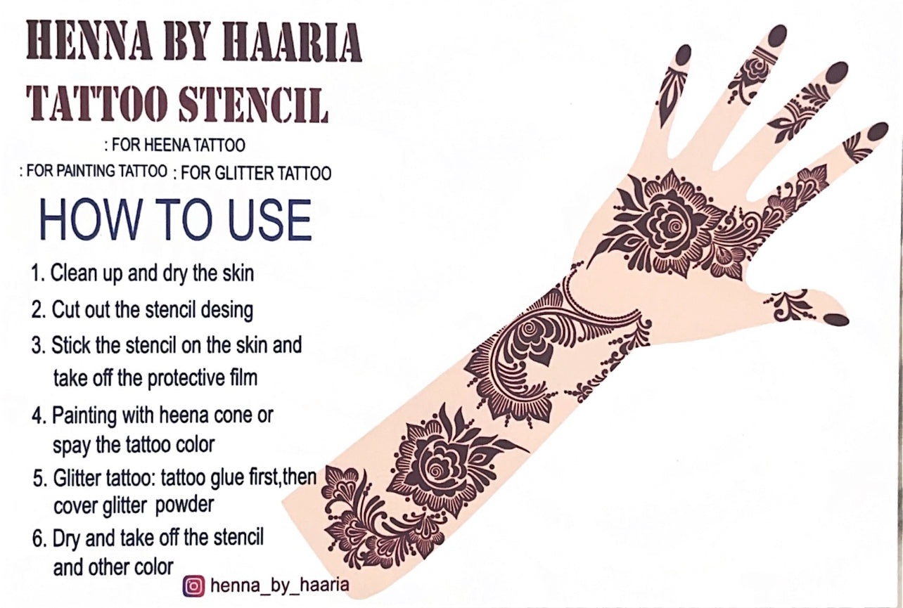 Henna Stencil Aranaya – Henna By Haaria