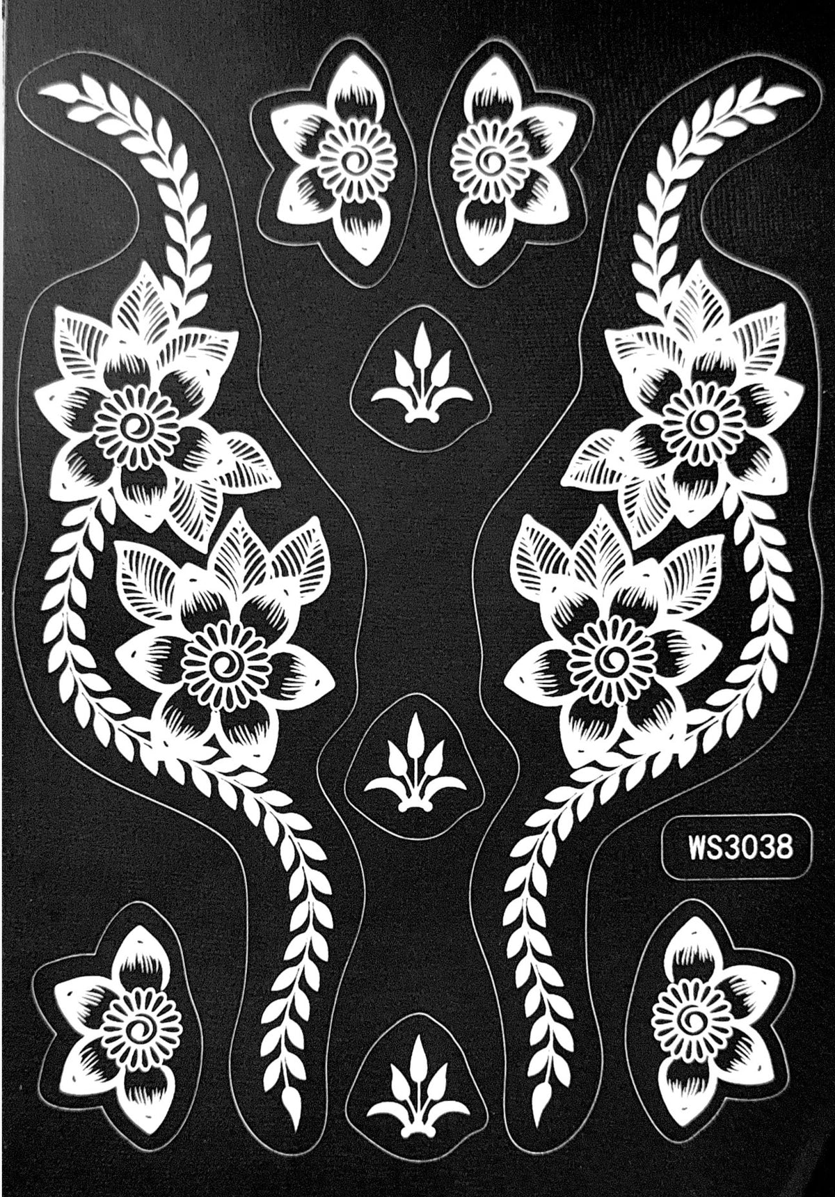 Henna Stencil WS3038