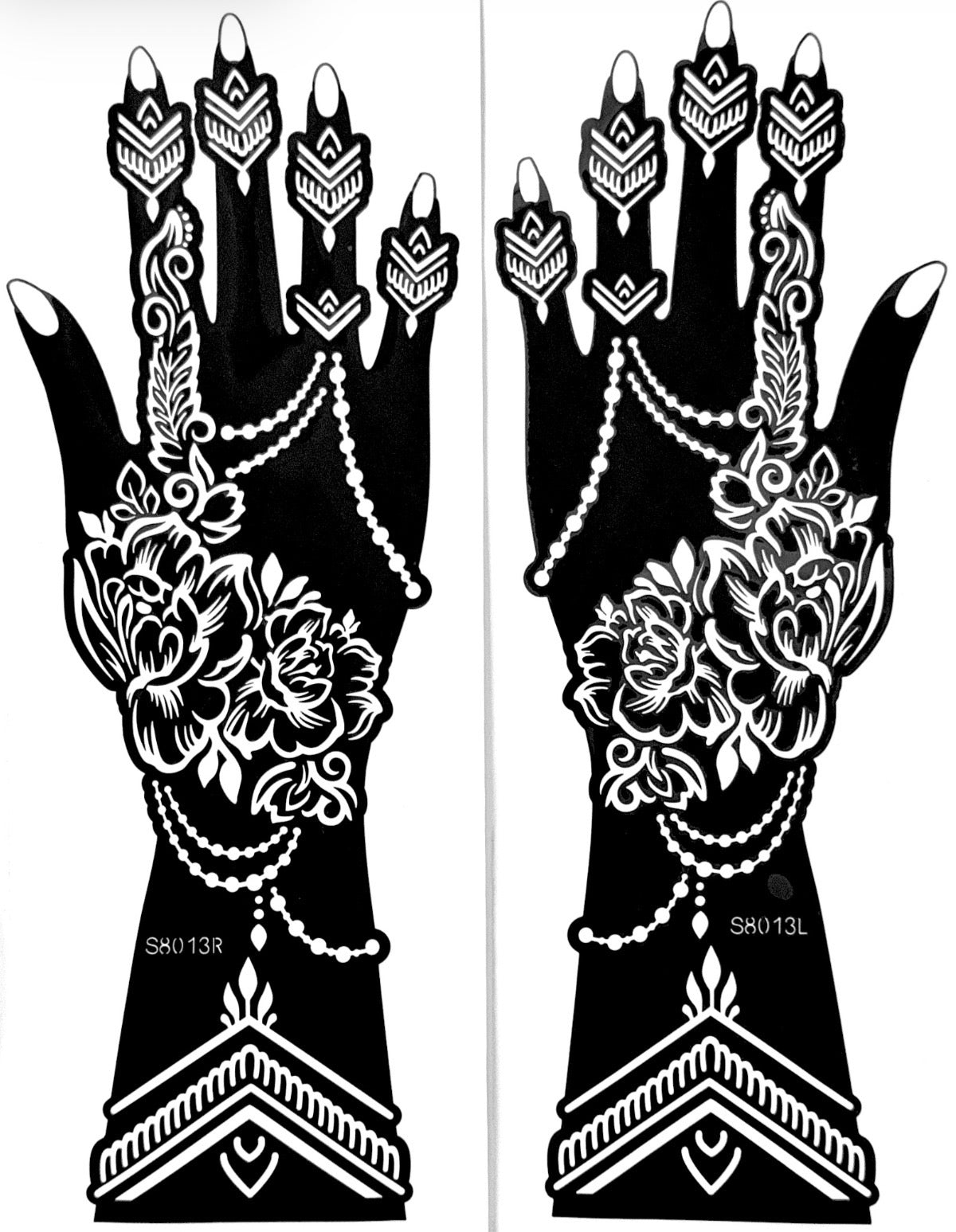 Henna Stencil S8013
