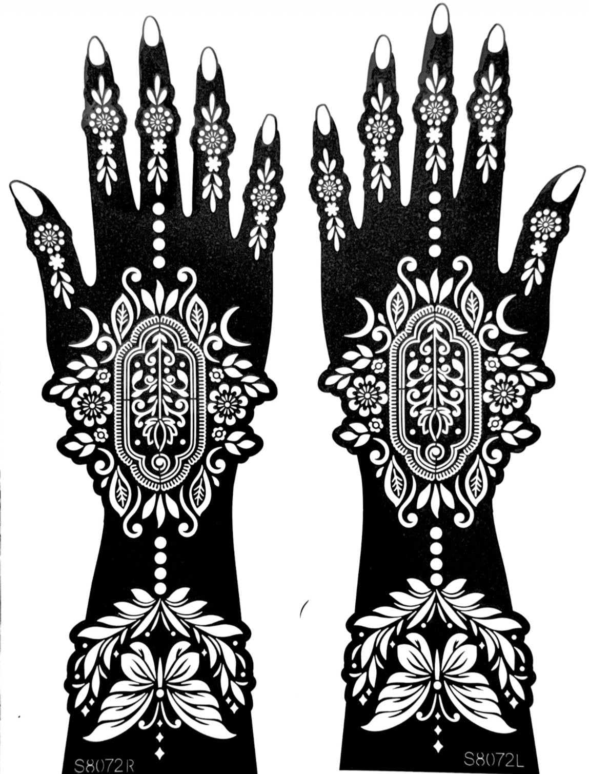 Henna Stencil S8072