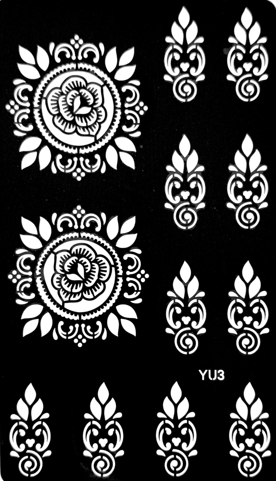 Henna stencil YU3