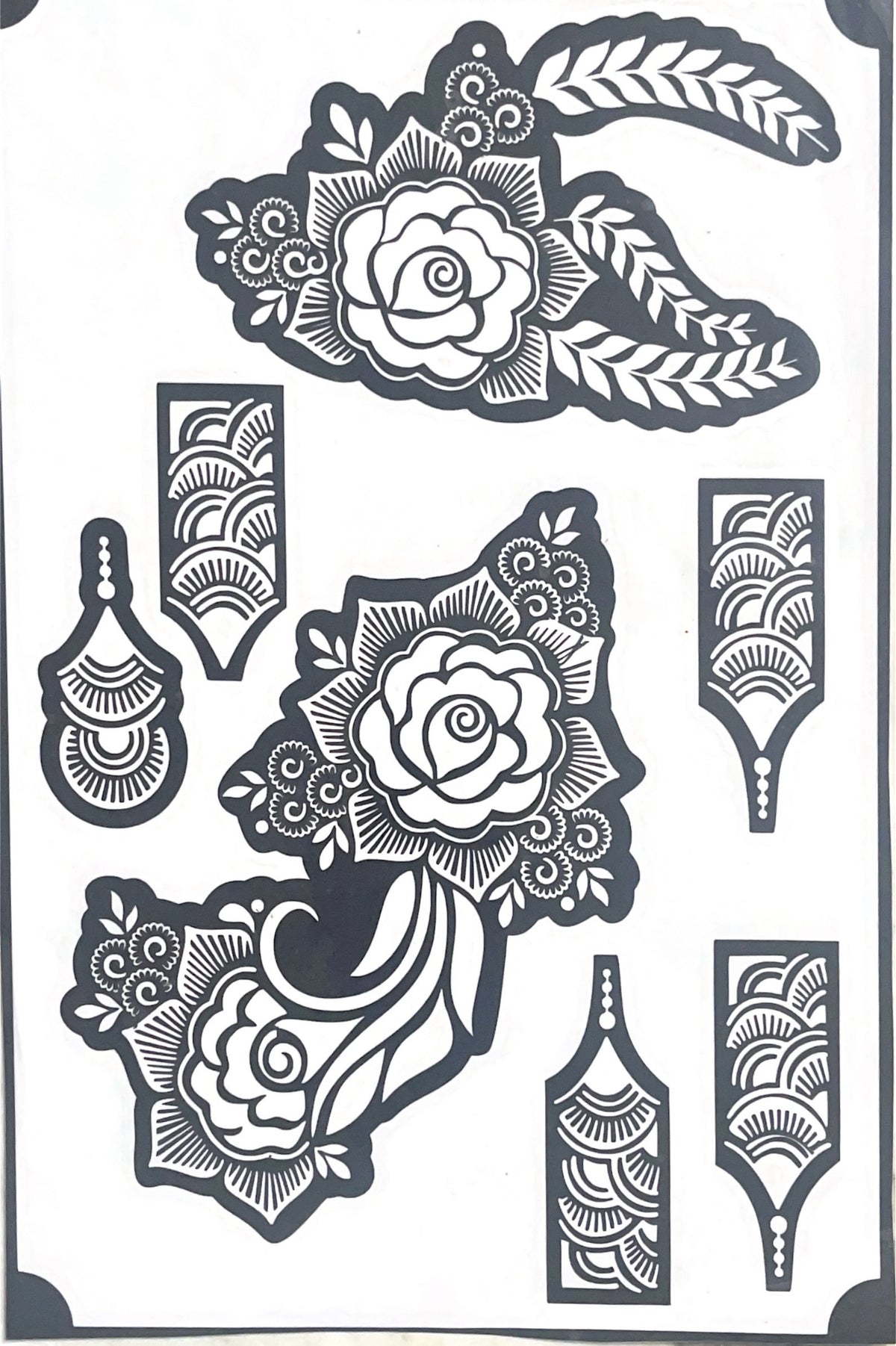 Henna Rielimo Henna Stencil Zavasco – Henna By Haaria