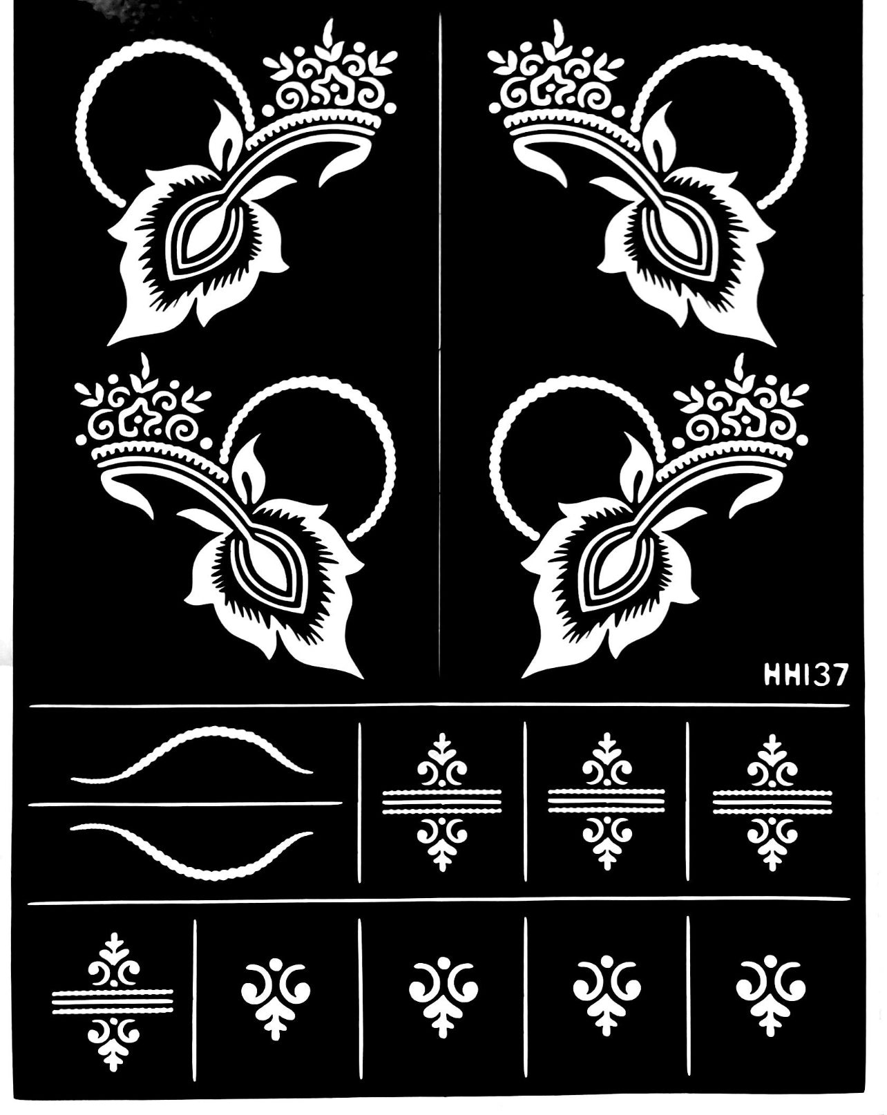 Henna Stencil feather