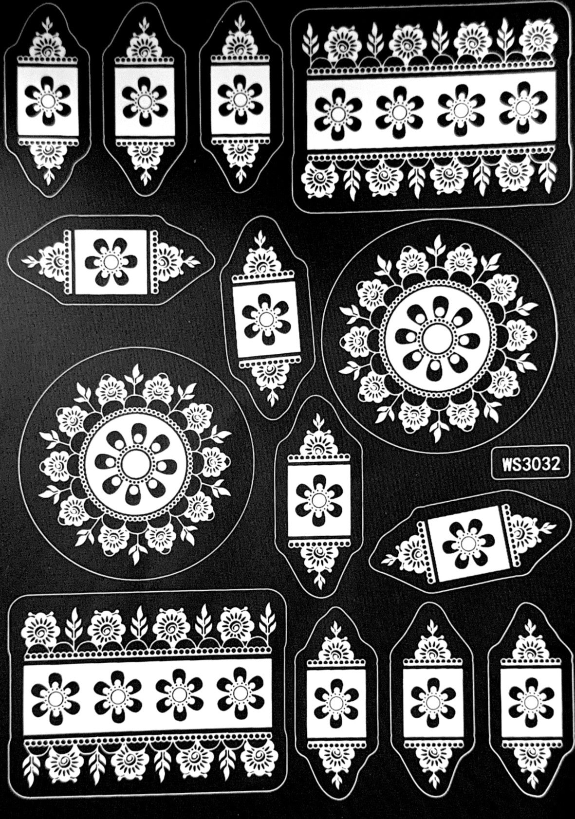 Henna Stencil WS3032