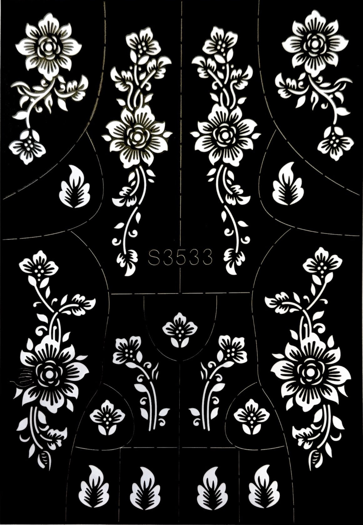Henna Stencil S3533