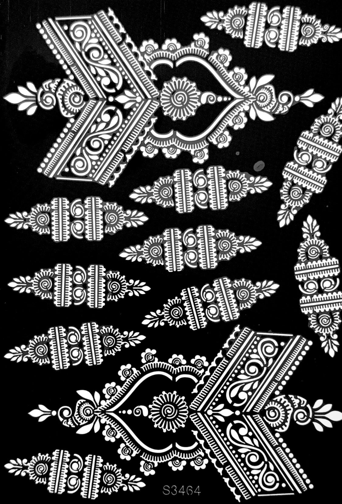 Henna Stencil S3464