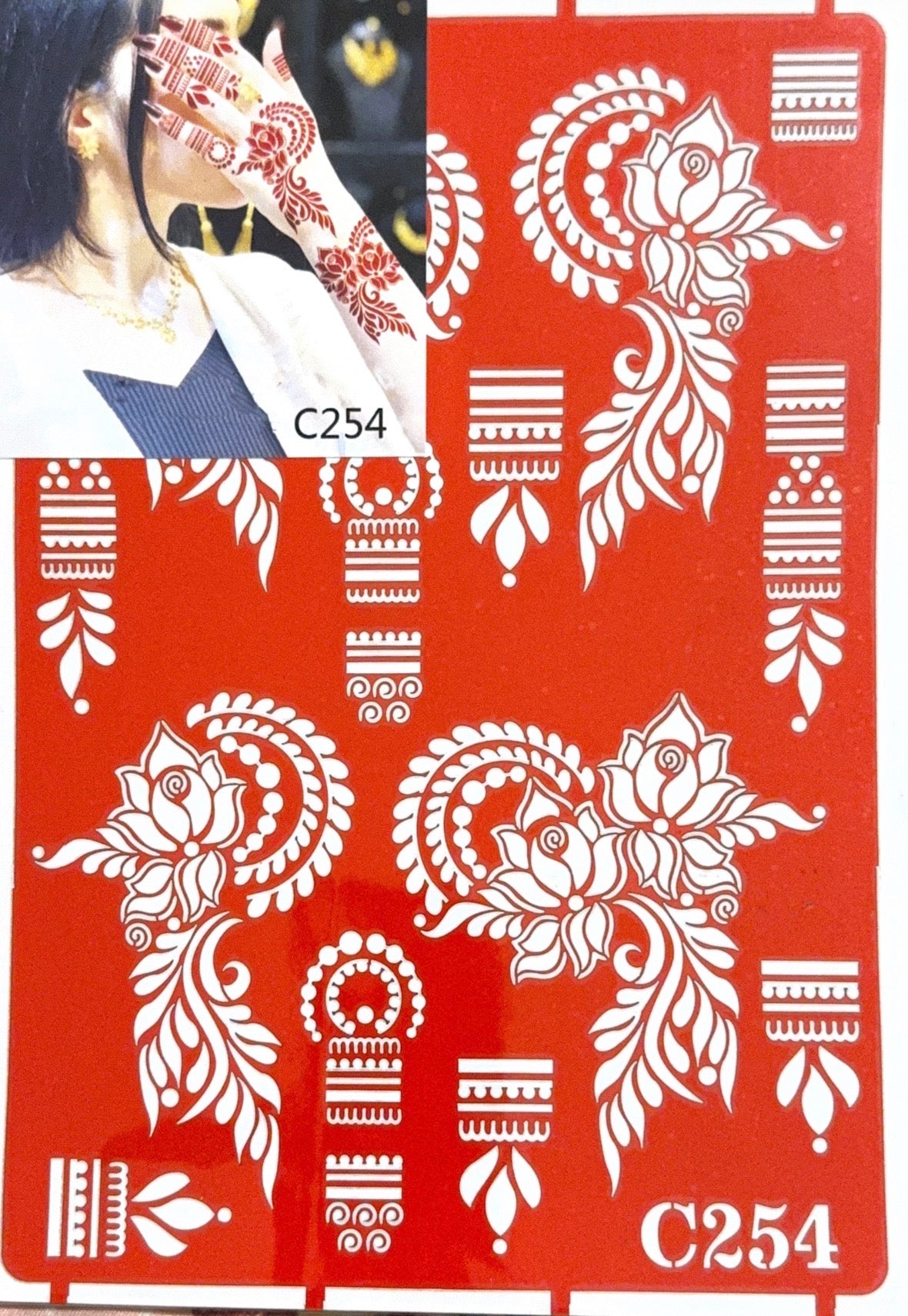 Henna Stencil C254