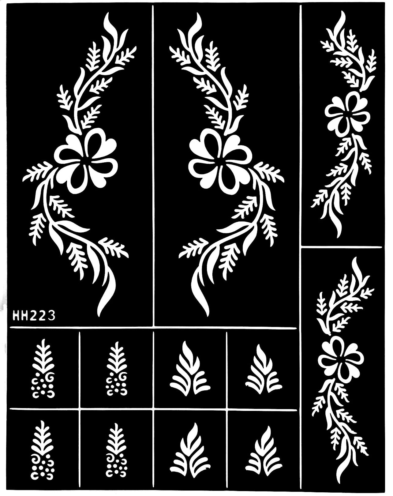 Henna Stencil Leaves