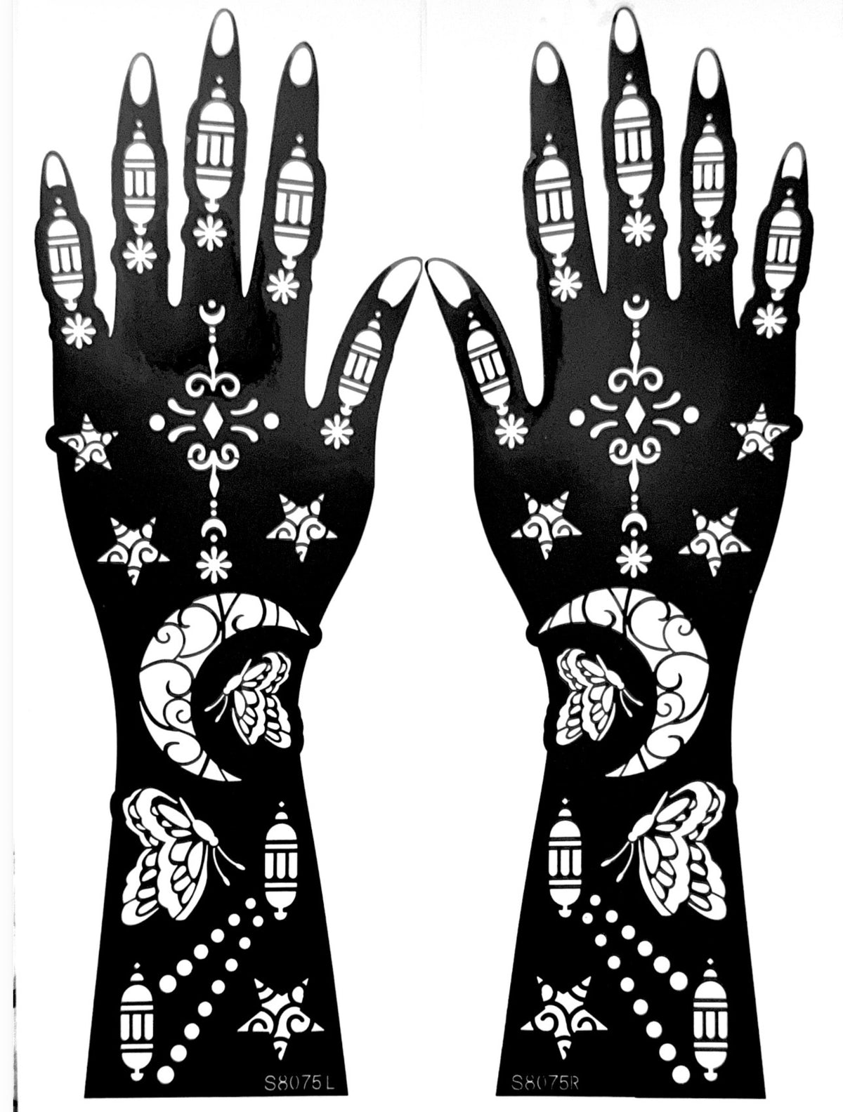 Henna Stencil S8075