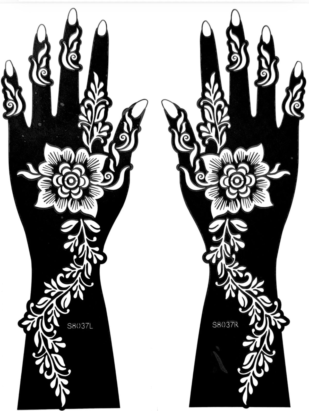 Henna Stencil S8037